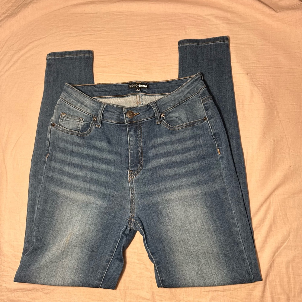 Fashion Nova Light Blue Skinny Jeans
